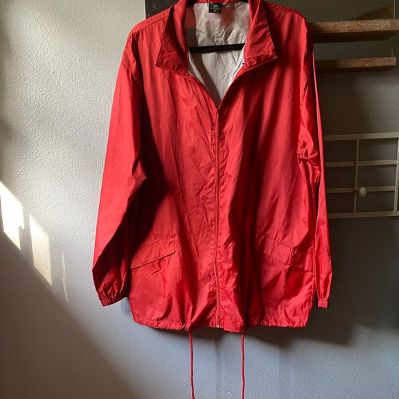 Robert Allan Sportswear Red Nylon Track Jacket - Picture 2 of 6